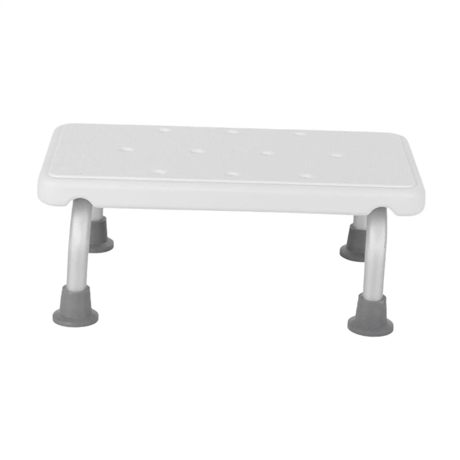 Shower Chair Foot Rest Aluminum Alloy with Anti Slip Rubber Tips Daily Mobility Aids Bath Stool for Elderly Senior Bedroom - view 3