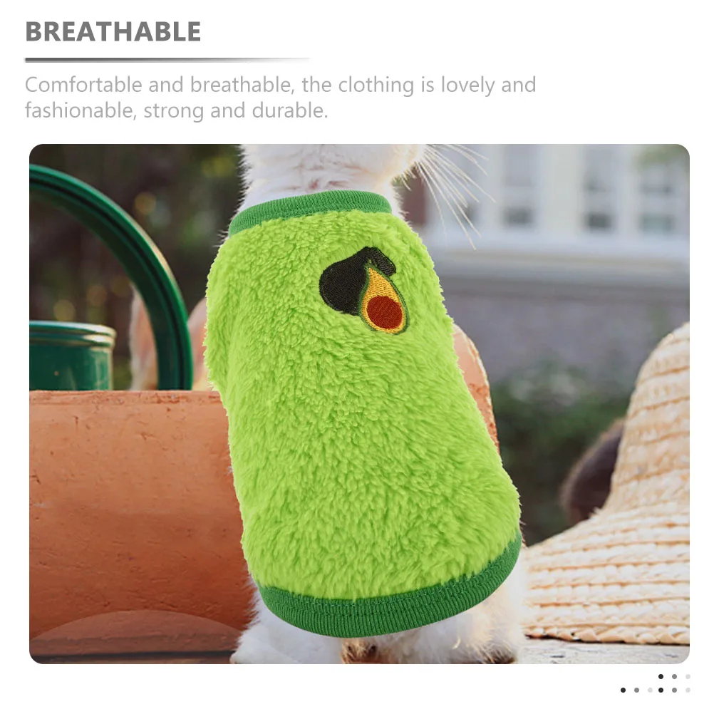 

2Pcs Rabbit Warm Clothes Strawberry Avocado XS Size Durable Breathable Pet Costume Outfits For Rabbits Spring Use Dog Coat