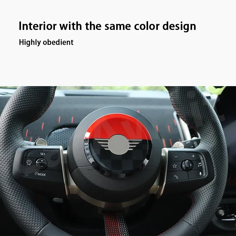 Car Steering Wheel Center Panel Cover Car Sticker Interior Trim For Mini Cooper Accessories For Mini Cooper J01 J05 U25 F66 F65 view 4