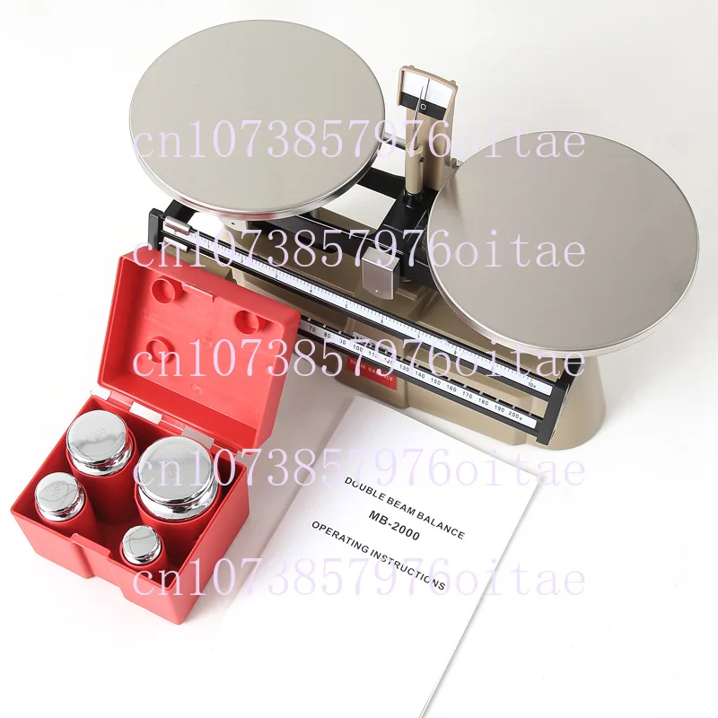 Laboratory 2000g 0.1g Mechanical Double Scale Pan Double Beam Balance Dual Scale Educational Chemical Drug Balance