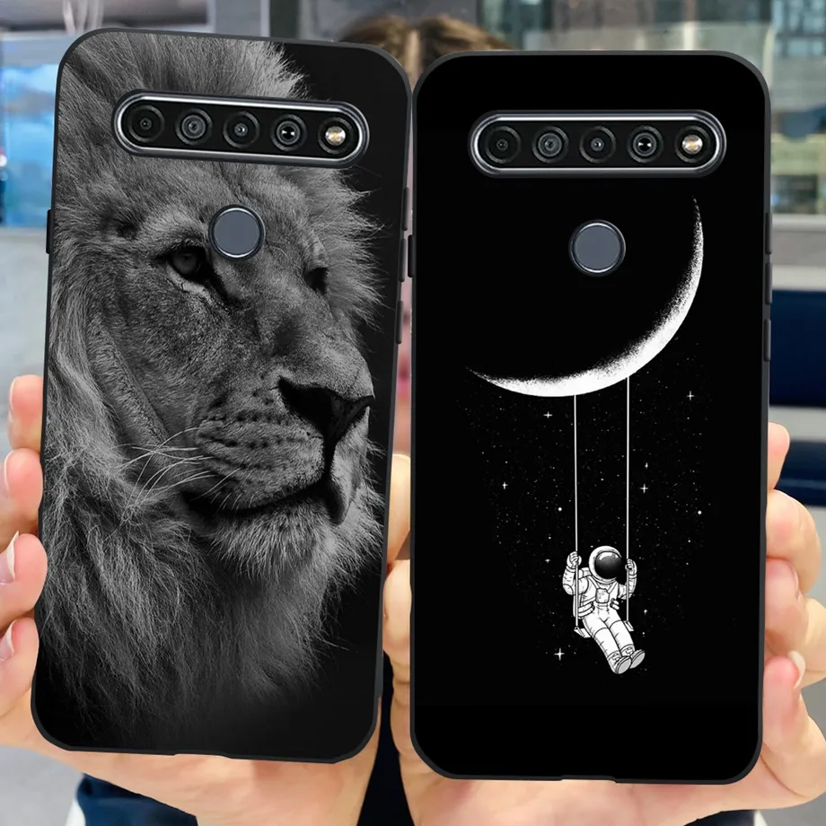Soft Matte Case For LG K61 LG Q61 Cases Ultra Slim Matte Black Silicone Bumper Shell For LG Q61LGK61 2020 Lovely Cartoon Pattern