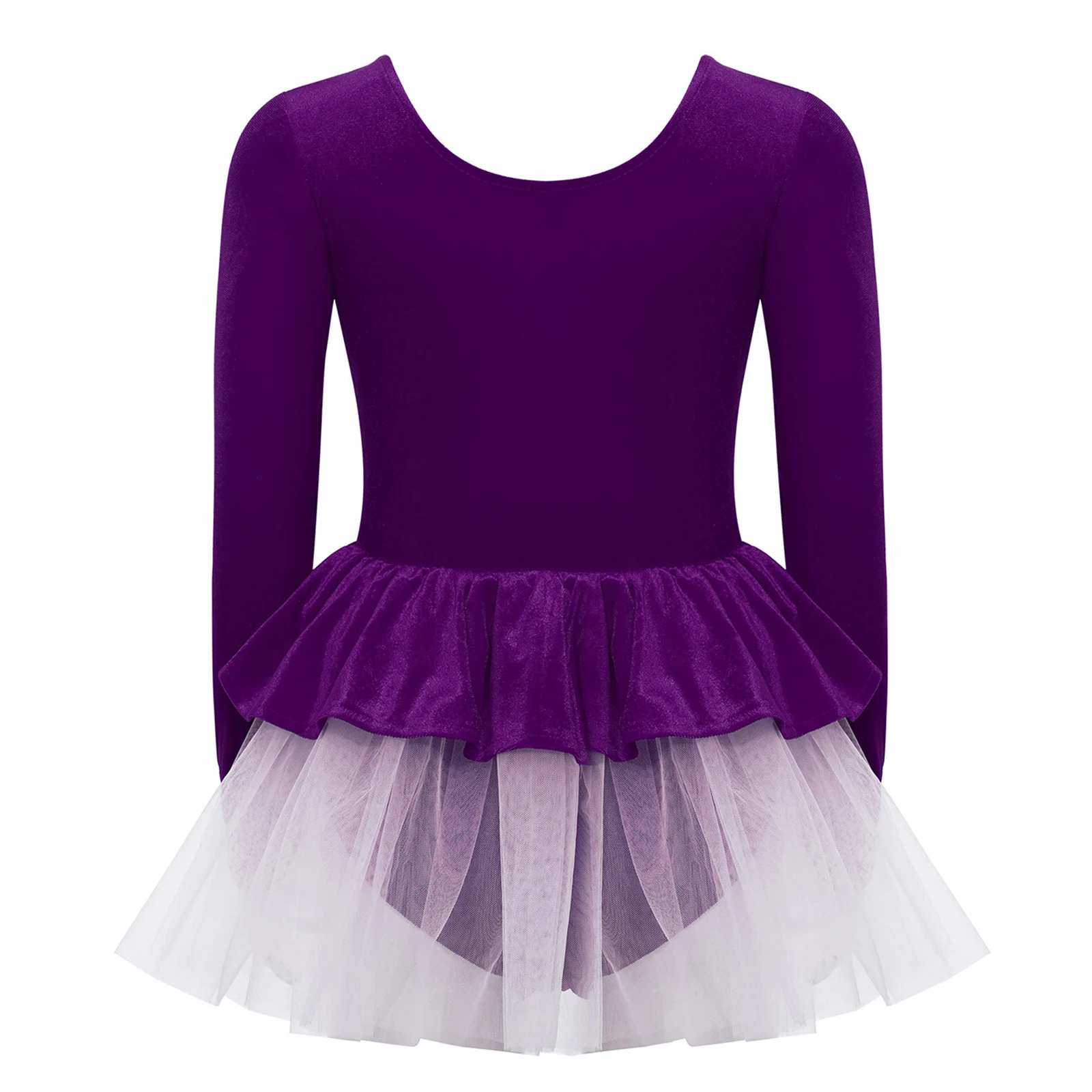 Girls Shiny Sequins Tutu Dress Kids Patchwork Velvet Carnival Party Figure Skating Ballet Dance Costume Children Christmas Dress