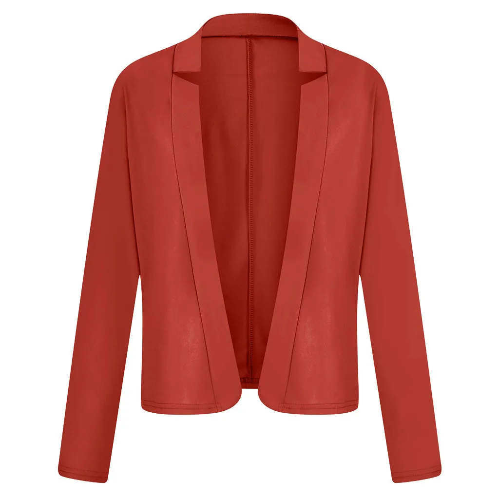 Women Thin White Blazers Spring 2022 Female Summer Blazer Long Sleeve Open Stitch OL Womens Slim Coats Femme Ladies Black Tops