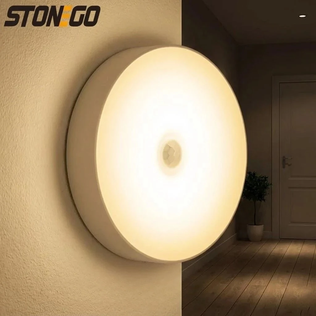 

Motion Sensor Night Light Magnetic LED Lamp 700mAh Battery 60 Lumens 0.6W Removable Wall Lamp