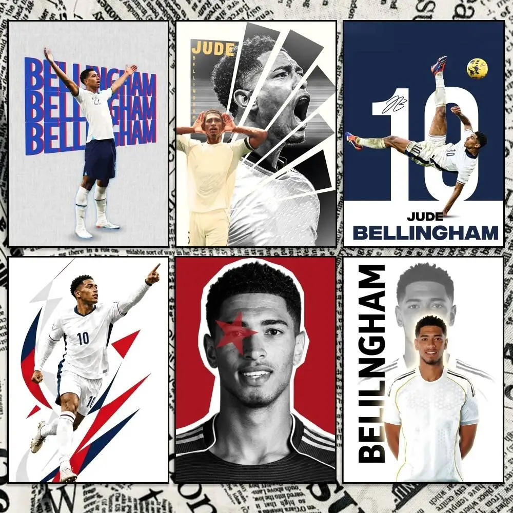 Football J-Jude B-BellinghamS Poster Dorm Living Room Aesthetic Wall Decoration Painting Stickers