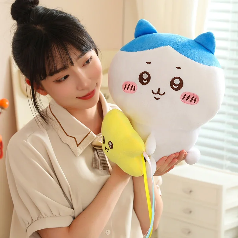 Weiche Chiikawa Hold Star Plüschtier Hachiware Usagi Plushies Gefüllte Anime Cartoon Beruhigende Puppe Kawaii Kissen Geburtstagsgeschenke Mädchen