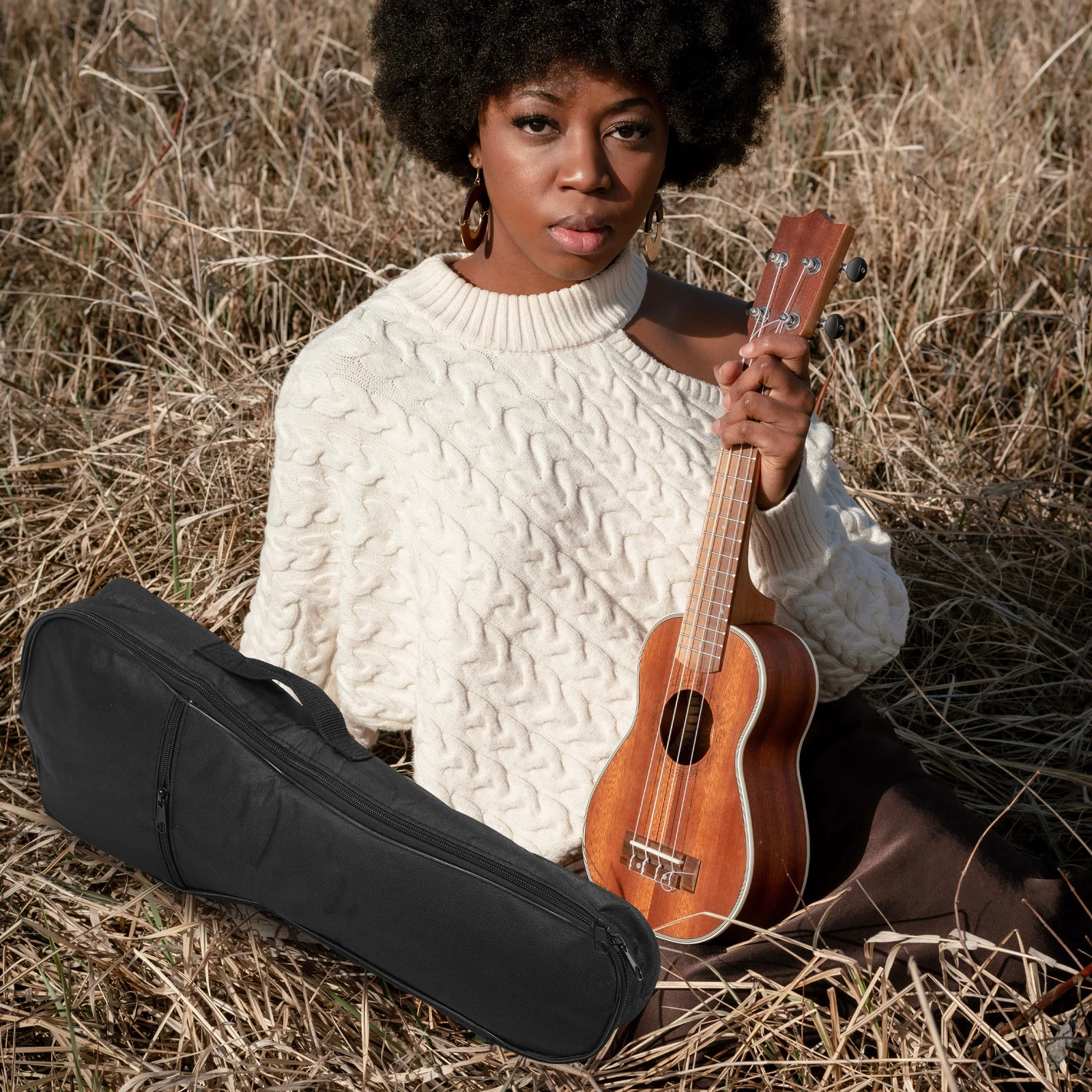 

1Pcs Ukulele Bag Thickened Cotton Lining Strong Stitching Portable Shoulder Bag for Music Lovers Outdoor Performance Essential