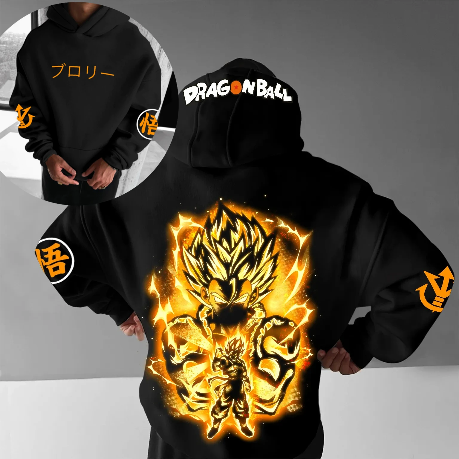 

Dragon Ball Autumn and Winter Japanese Hot Blood Animation Classic Character Hoodie Men's and Women's Top Casual and Comfortable