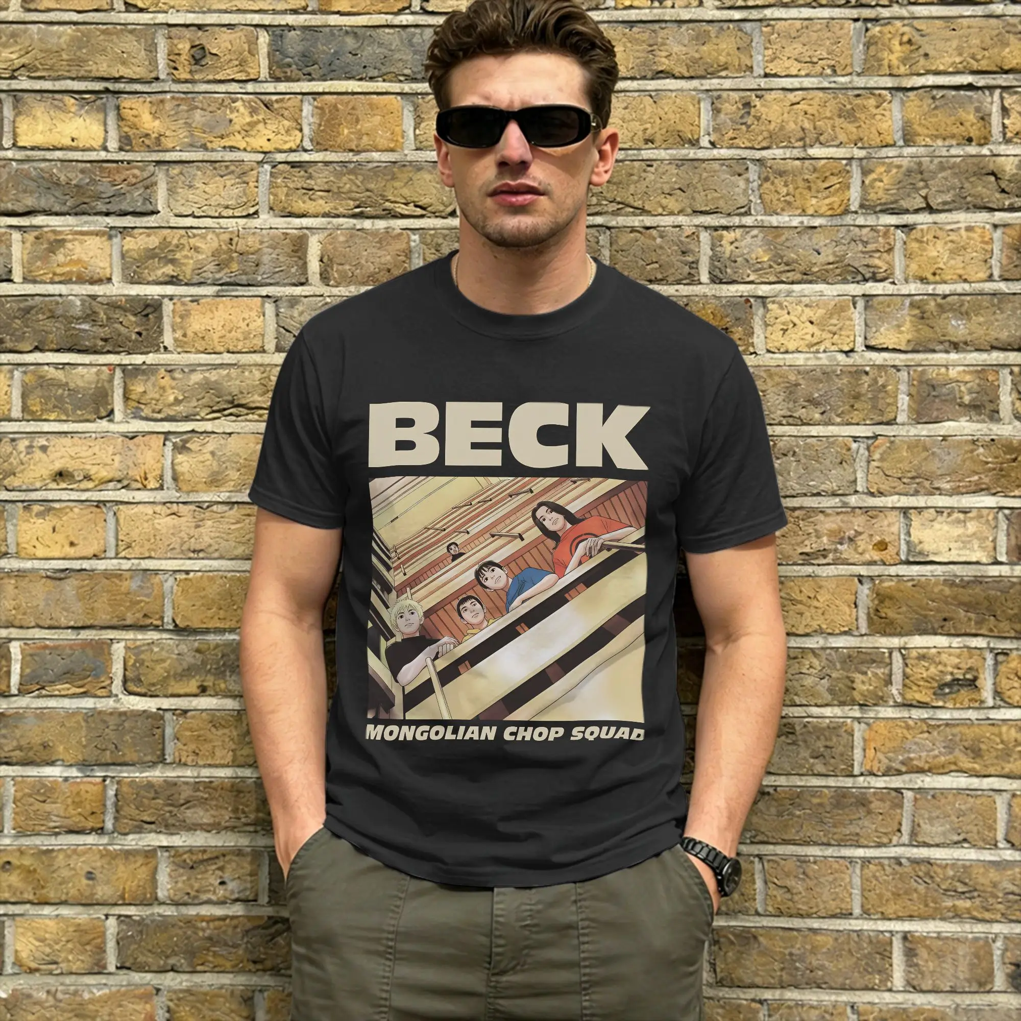 Anime Beck Mongolian Chop Squad T Shirt Summer  Hip Hop T Shirts Couple 100% Cotton Round Neck 5XL 6XL Clothes Vintage Tshirt
