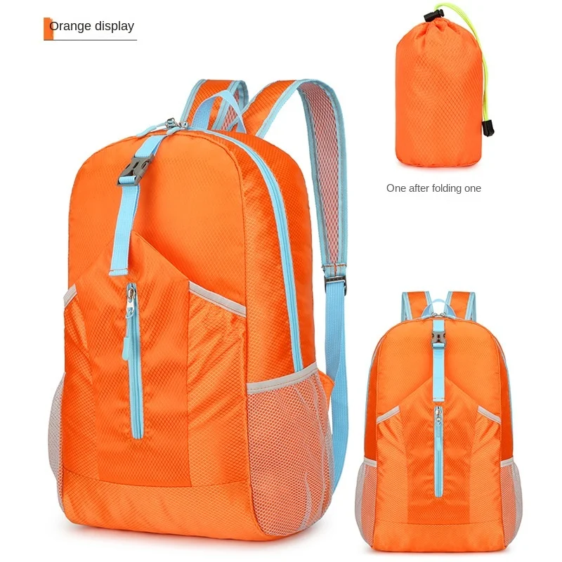 Zaino da viaggio leggero alla moda Zaino da viaggio Borsa a tracolla da viaggio da campeggio pieghevole di grande capacità sportiva impermeabile