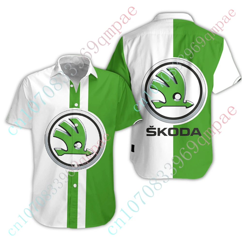 Skoda Shirts And Blouses 3D Button Cardigan Unisex Clothing Anime Shirts For Men Women Casual Oversized T-shirt Custom Logo