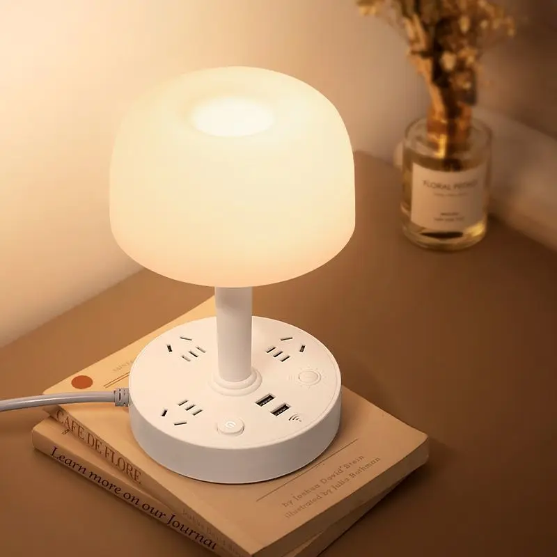 

Multifunctional colorful desk lamp, socket eye protection USB student, dormitory socket with bedside lamp, office porous power