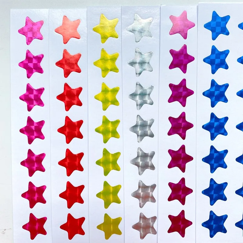 350 ชิ้น Five Star เด็กรางวัลที่มีสีสันสติกเกอร์ Scrapbooking สติกเกอร์เครื่องเขียนกันน้ําเด็ก mele ปลอดภัยปลอดสารพิษ 20 มิลลิเมตร