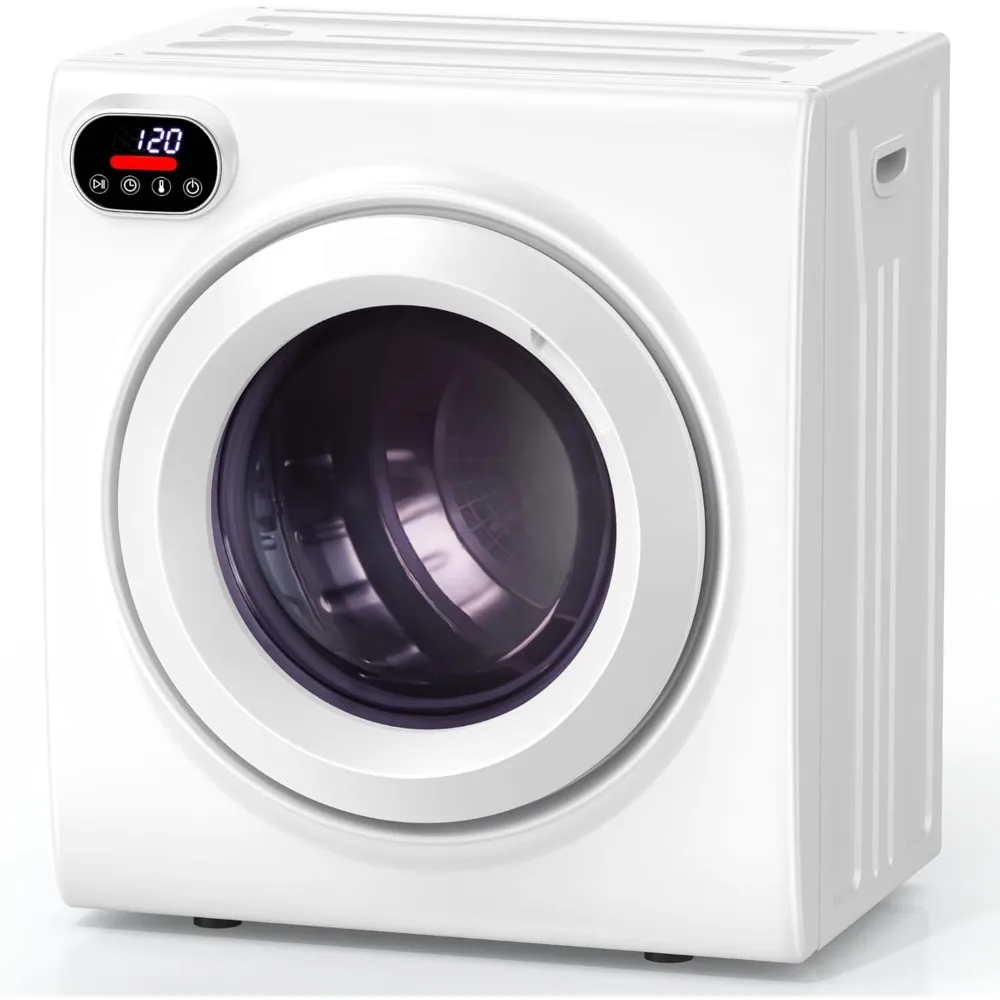مجفف محمول 2.65 قدم مكعب، مجفف ملابس 1400 وات مع حوض من الفولاذ المقاوم للصدأ، لوحة لمس LCD، آلة مجفف مع 4 أوضاع للمنزل