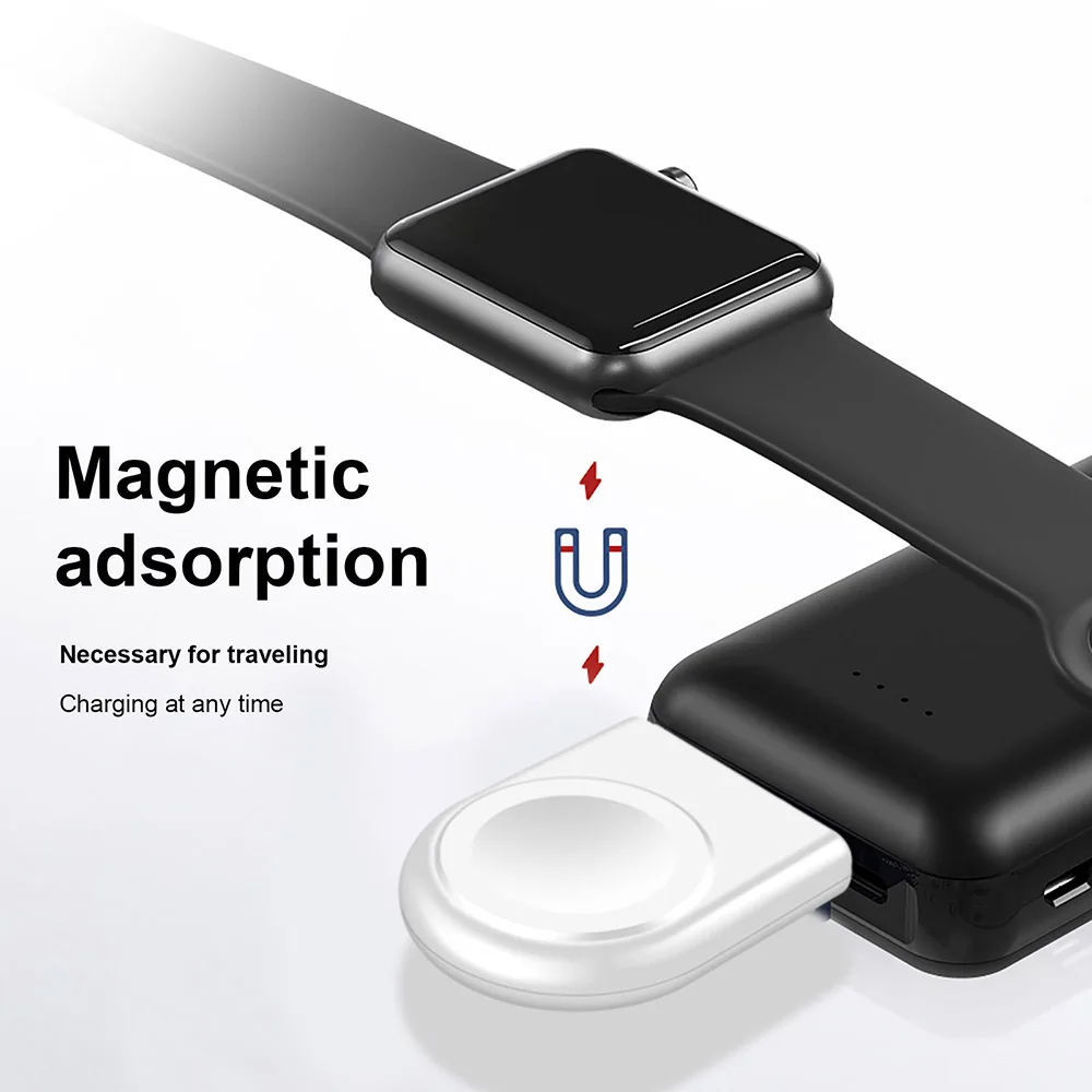 Fast Portable Wireless Charger for Apple Watch 10 9 8 7 SE 6 5 4 3 TYPE C Quick Magnetic Charging Dock Station For iWatch