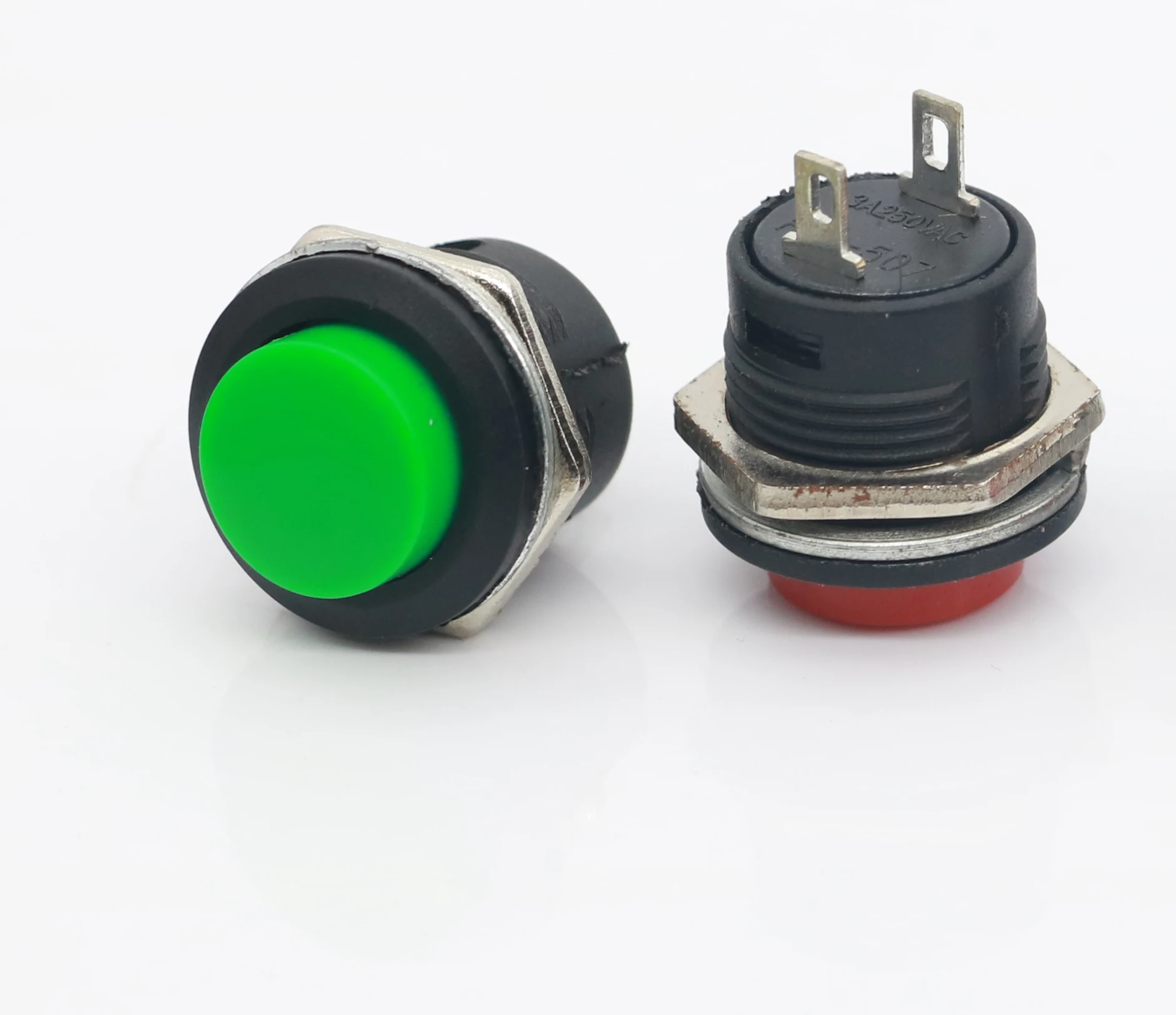 Round PBS1-07 Self Resetting Jog Switch Waterproof Button Switch Small Button Switch Car Mini Boat Type Switch 1/5/10Pcs