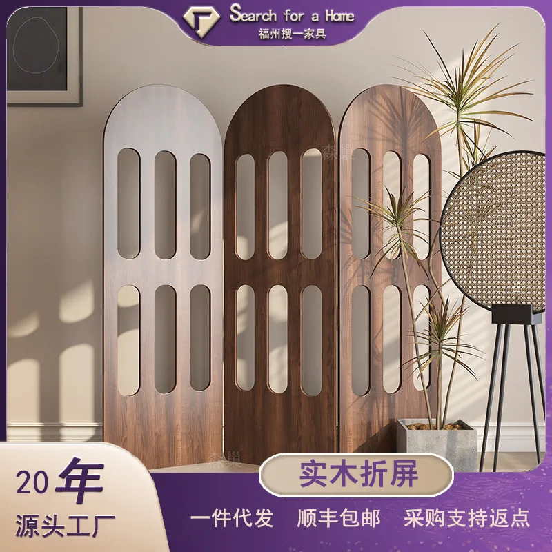 

Internet celebrity decoration partition living room modern simple folding mobile porch cover office French medieval screen