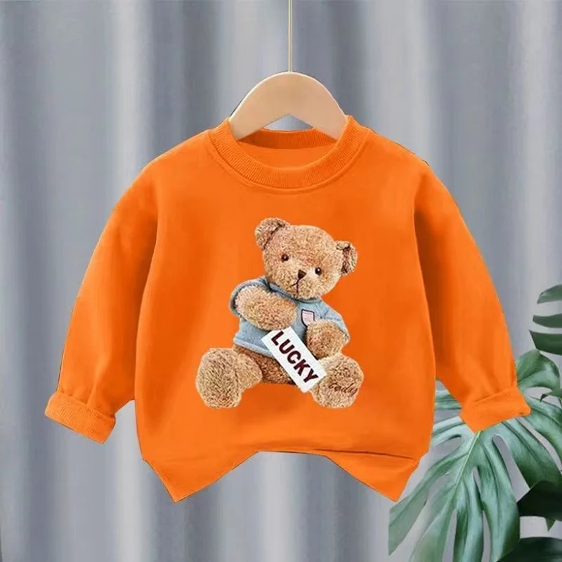 Autumn Baby Girl Boy Clothes Set Children Sports Cartoon bear Sweatshirt Top and Pants Buttom Two Piece Suit Cotton Tracksuit