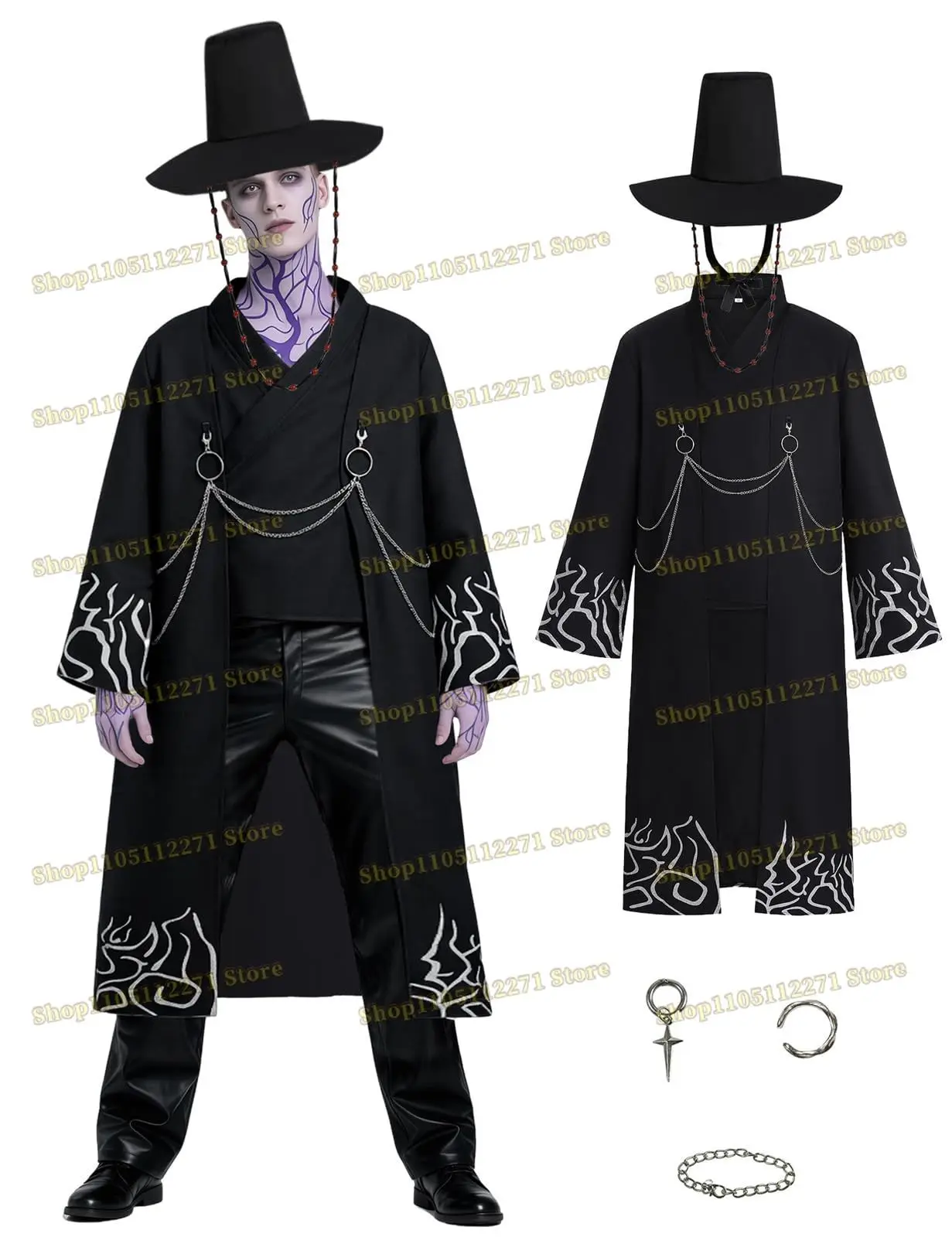 

Kids Demons Jinu Boys Cosplay Costume 2025 Hunters Fantasia Coat Pants Bracelet Outfits Halloween Carnival Party Suit