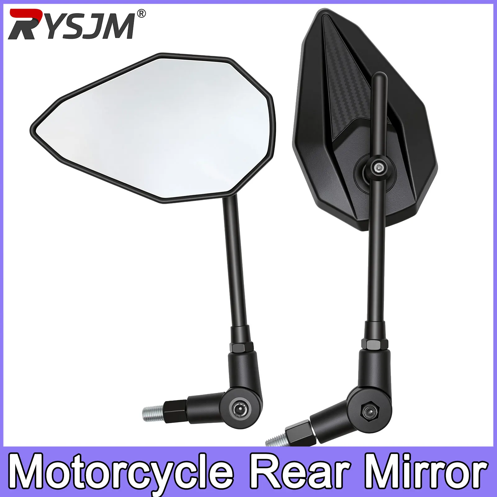 Motorcycle Mirrors Rearview M10 Sports Motorcycle Accessory For Honda For Kawasaki Scooter E-Bike Rear View Back Side Mirror