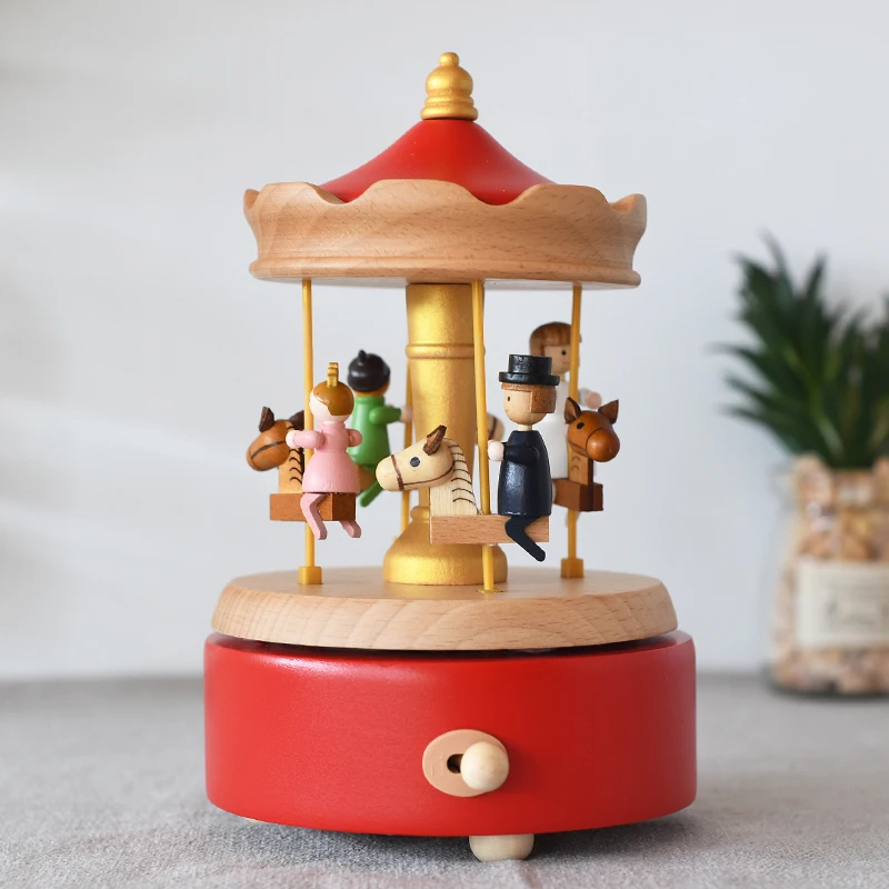 

High Quality Hot Selling Happy Family Customized Wooden Music Box For Wife