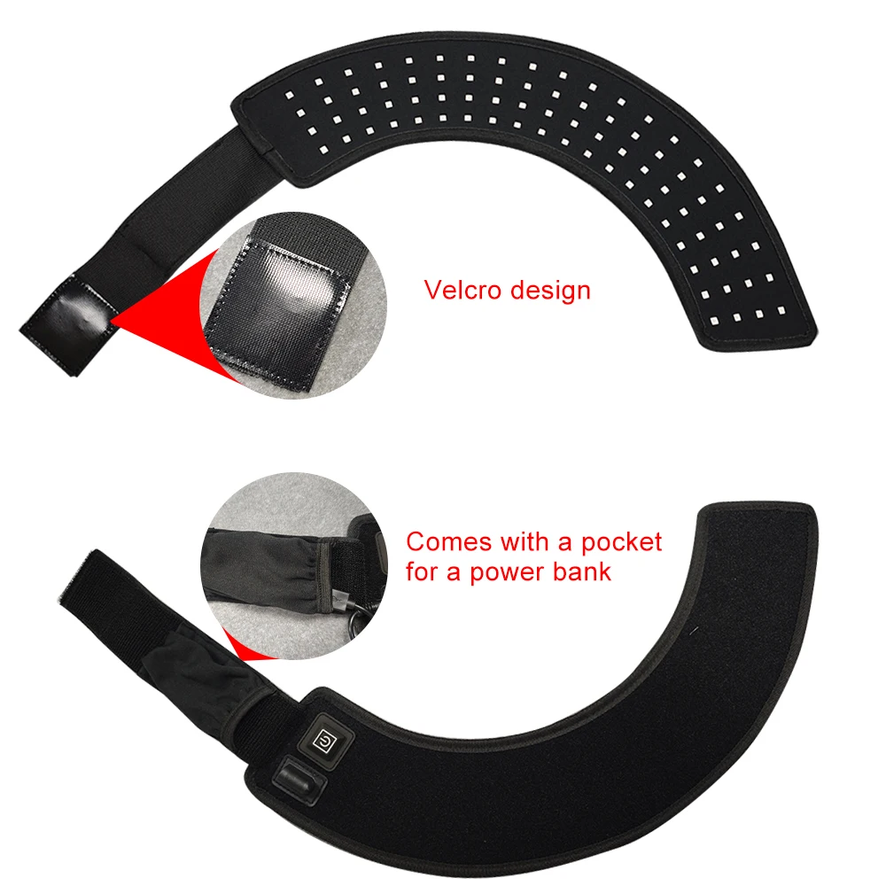 بطارية مدمجة مرنة 660 نانومتر 850 نانومتر لتخفيف الآلام بالأشعة تحت الحمراء العلاج بالضوء الأحمر حقيبة حدوة الحصان