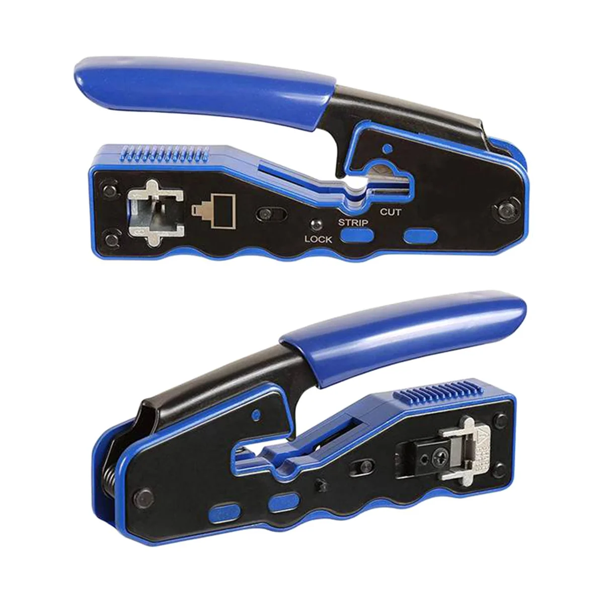 Rede Lan Cable Tester, RJ45 Crimp Ferramenta, Passe Através Modular, CAT6, Cat5E, Cat5, Kit de Crimpagem, 150pcs