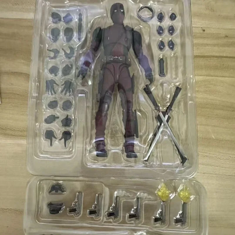 2024 shf deadpool 2 figura de ação pvc super-herói coleção boneca móvel 16cm marvel deadpool estatueta modelo brinquedos para presentes do menino