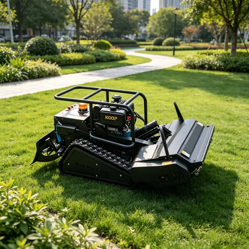 Heavy Duty All Terrain Mower With Flail Blade System Crawler Grass Cutting Machine For Large Scale Farmland