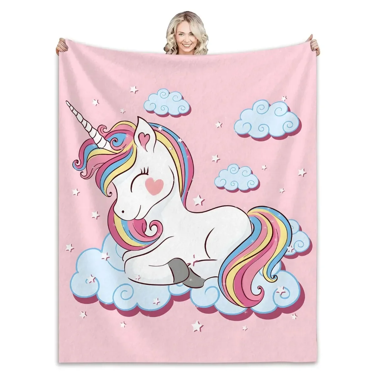 

Einhorn-Flanelldecke, Überwurf für Mädchen und Jungen, weiche, warme Babydecke für Bett, Sofa, Geburtstag, Weihnachten, Geschenk