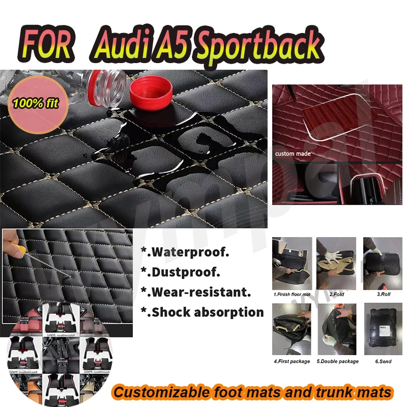 LUXURY Custom Automotive Car Floor Mats For Audi A5 Sportback 2010 2011 2012 2013 Car Floor Mats