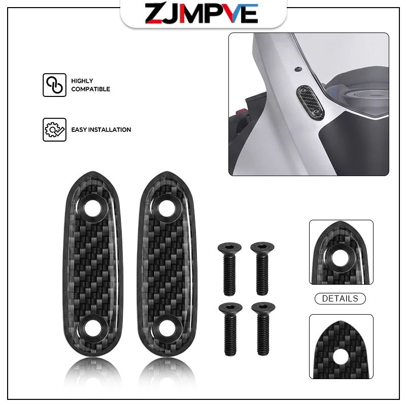 For YZF-R3 2019-2026 YZF-R15 V3 2018-2026 Motorcycle Windscreen Driven Carbon Fiber Rearview Mirror Hole Cover Accessory r3 r15