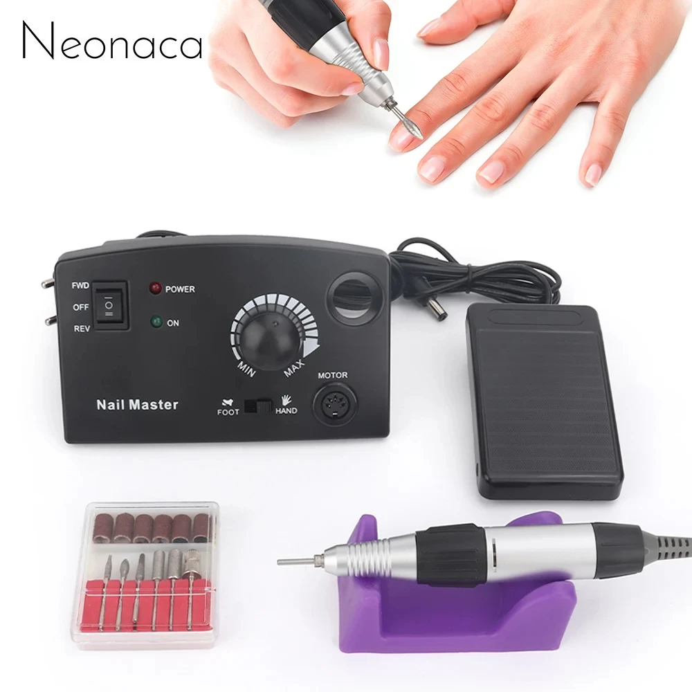 

35000RPM Nail Drill Machine Manicure Polish Milling Grinder Electric Strong Pedicure Nail Art Drilling Pen with Cutter Nail Tool