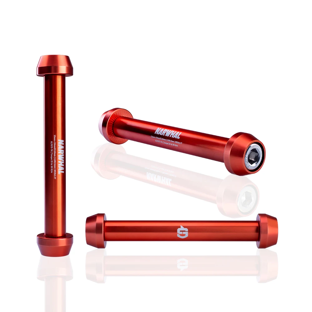 Gateshark Bicycle Accessories Rear Thru Axle Adaptor Alloy 7075 Size 15-10mm  BMX Racing MTB Downhill Anodizing Colors NarwhalCL