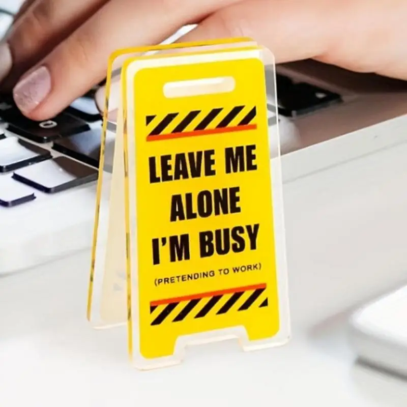 Note Holder For Desk Warning Sign Shaped Desktop Message Clip Funny Sticky Note Holder For Desk Number Card Display Acrylic