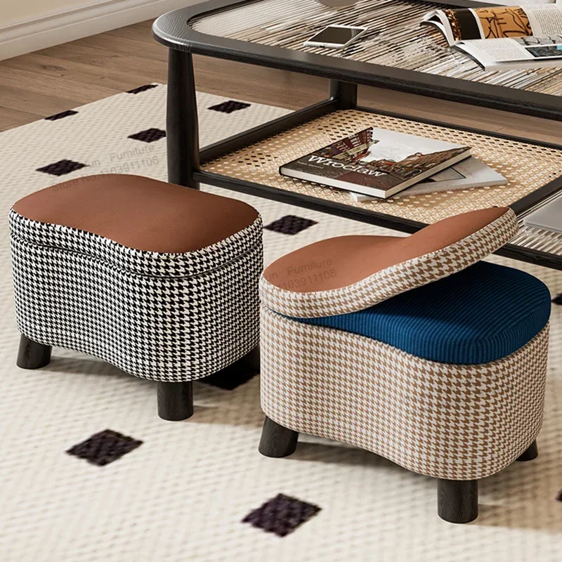 Living Room Fabric Art Storage Stool Sofa Leg Supporter Home Furniture Originality Doorway Storage Stool Tabouret De Stockage image 2