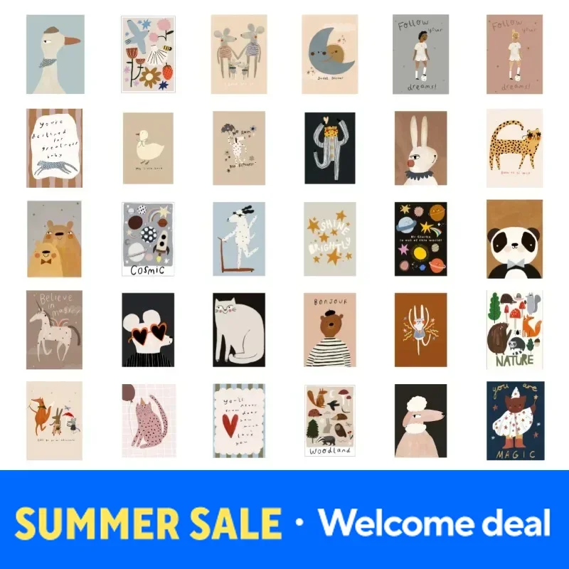 Newborn Photography Background Painting 25simple Nordic Ins Art Poster Decorative Painting Core Sticker Children's Room Paint