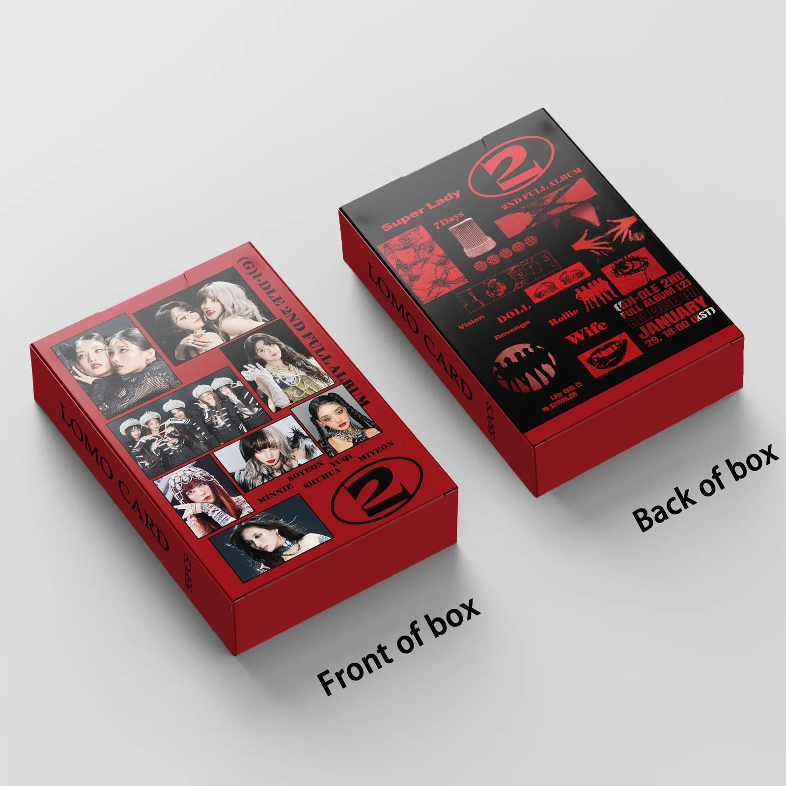 Imagem -04 - Cartões Lomo Impressos em hd Paranovo Álbum Super Lady Photocards Idol Shuhua Minnie Idol Soyeon Miyeon Idol Presente 55 Pcs Conjunto g Fãs