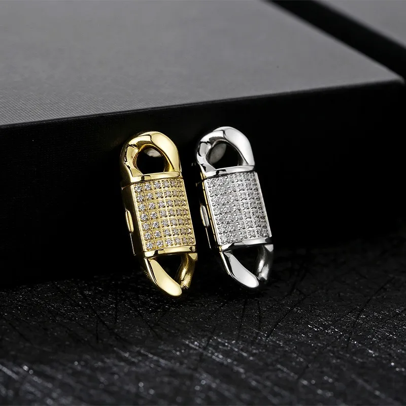 1pcs High-grade Zirconia Clasps Stainless Steel Jewelry Finding Clasp Hooks for Diy Necklace & Bracelet Chain Making