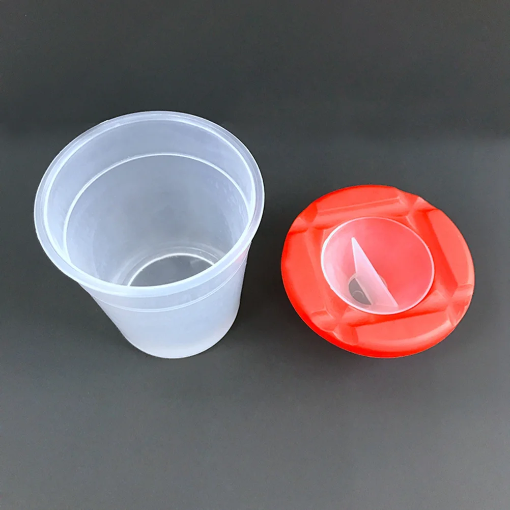 

4Pcs Spill Proof Paint Cups Combined Paint Brush Set Premium Bristle Hair for Beginners Watercolor Drawing