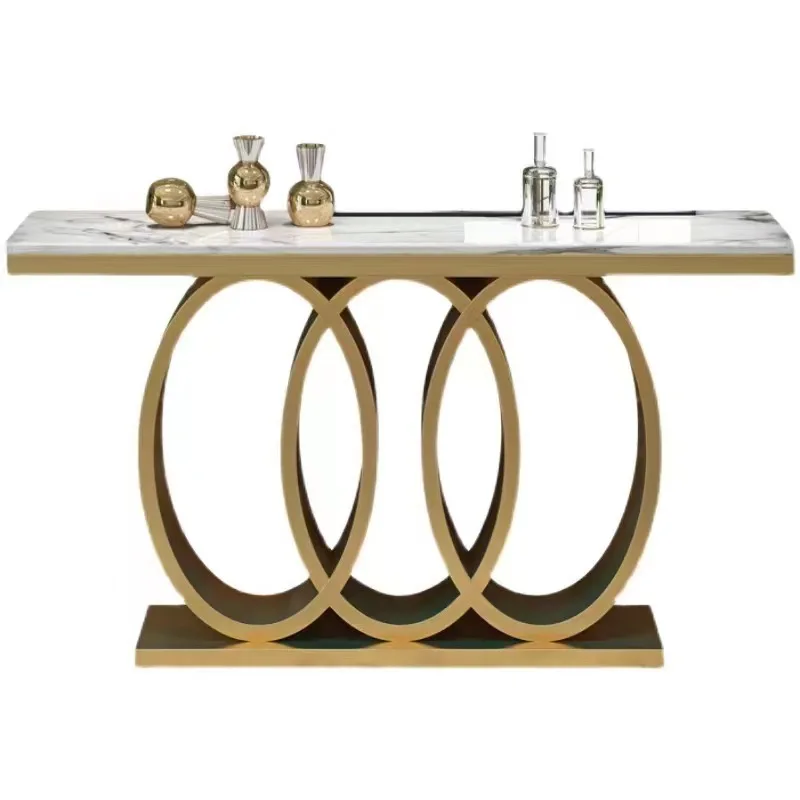 Italian light luxury simple marble entrance table master design modern simple wall entrance table