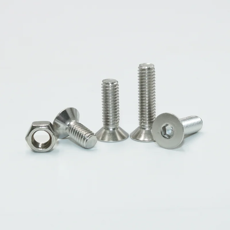 Innen sechs kant versenkte Flach kopfs ch raube Kit m2, 5 m3 m4 m5 m6 Sechs kant Innen sechs kant mutter 2,5 Edelstahl din7991 Maschinen schraube – Detail 3