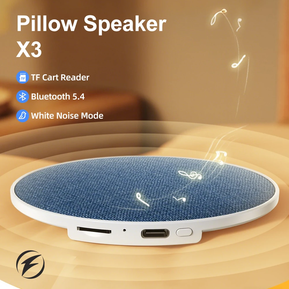 New Bedroom Pillow Speaker Sound Bluetooth Under Pillow Sleep Speaker Stereo Bass White Noise With Timer For Sleeping Gifts