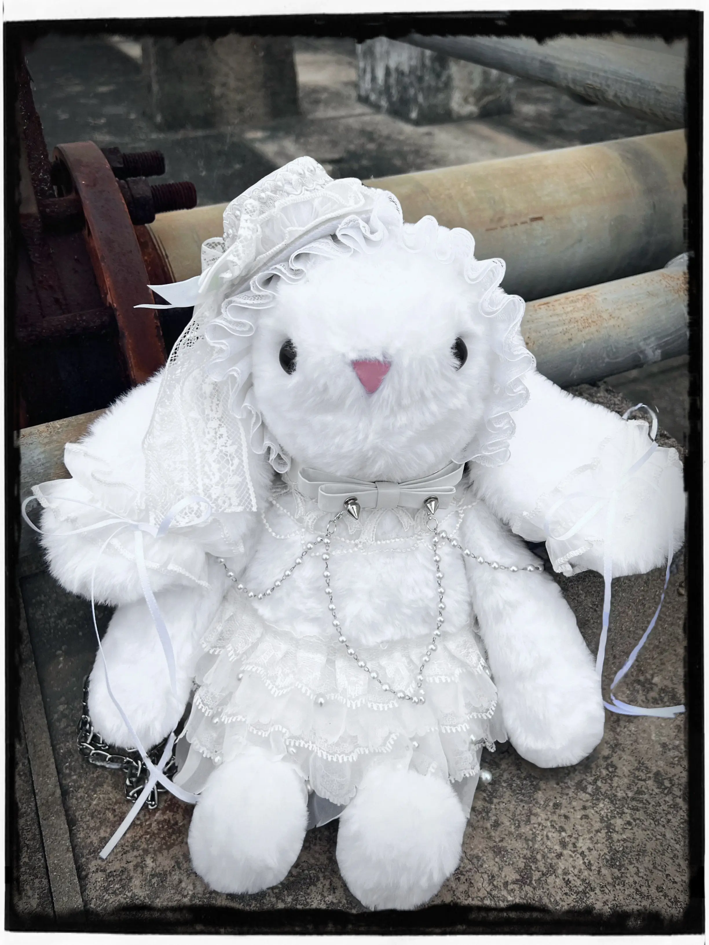 

Сумка-мессенджер в стиле Лолита JK с плюшевым кроликом, подарочная, милая, через плечо, для женщин