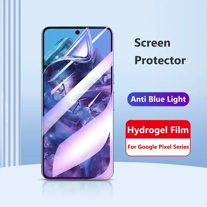 For Google Pixel9 Pixel8 Pixel 9 8 7 6 Pro XL 8a 7a 6a Anti Blue Light Hydrogel Film Full Cover Eyes Care Soft Screen Protector