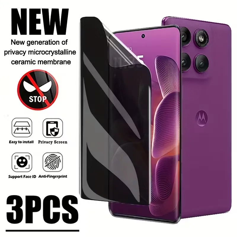 

Гидрогелевая пленка для защиты экрана Motorola G Stylus 5G G Play 2021-2024 G Power 2023, 3 шт., без функции разблокировки по отпечатку пальца