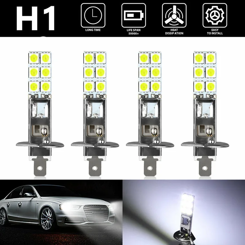 New Upgrade 2PC NEW H1 6000K Super White 55W LED Headlight Bulbs Kit Fog Driving Light voiture Wholesale Quick delivery CSV