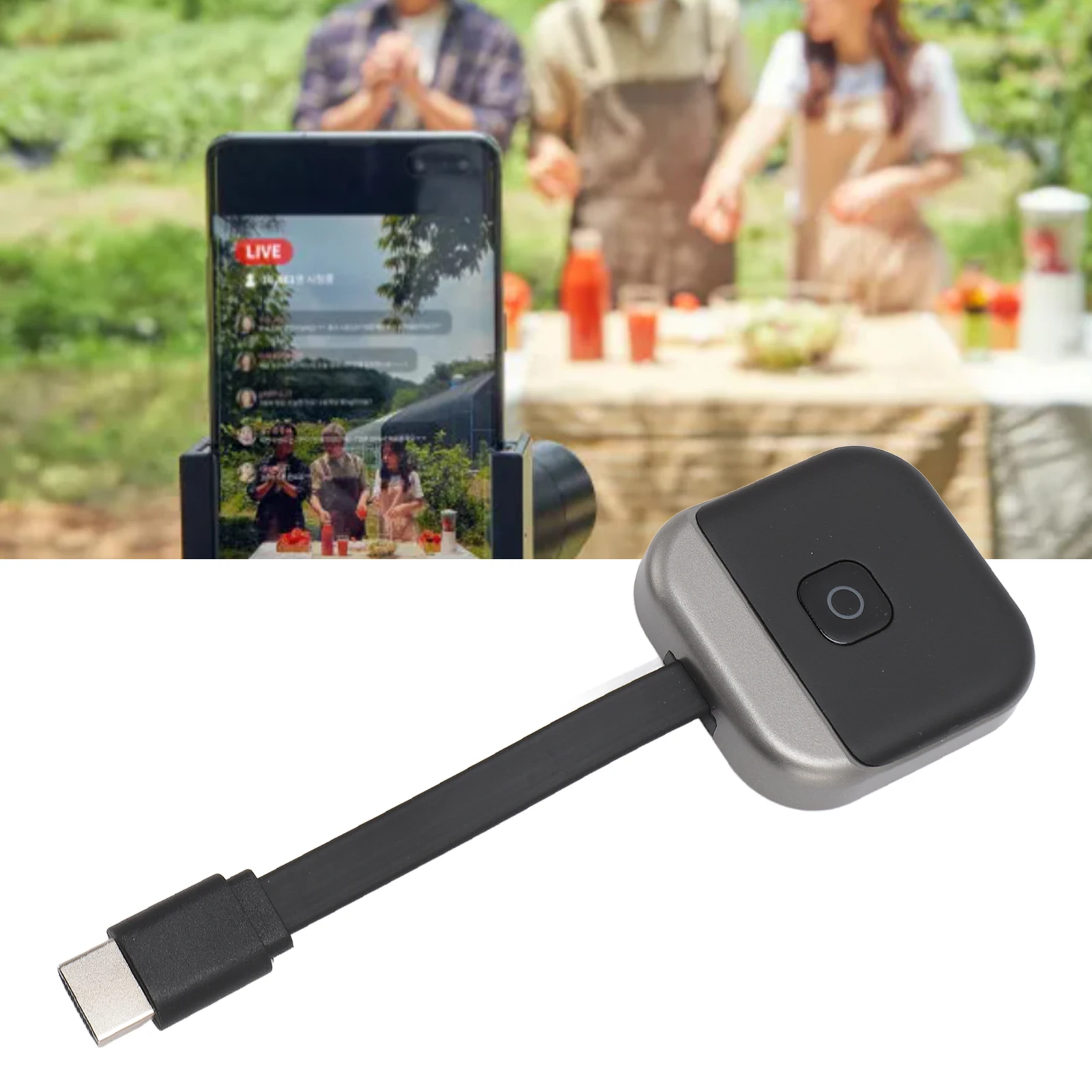 

Wireless HD Multimedia Interface Display Dongle Adapter HD4K Horizontal and Vertical Screen Switch 2.4G Wireless Display Adapter