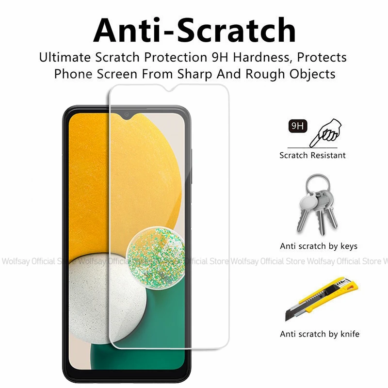 Protector de pantalla para Samsung Galaxy A13, vidrio templado para Samsung Galaxy A13, A23, A33, A53, 5G, pegamento completo, 2/4 unidades