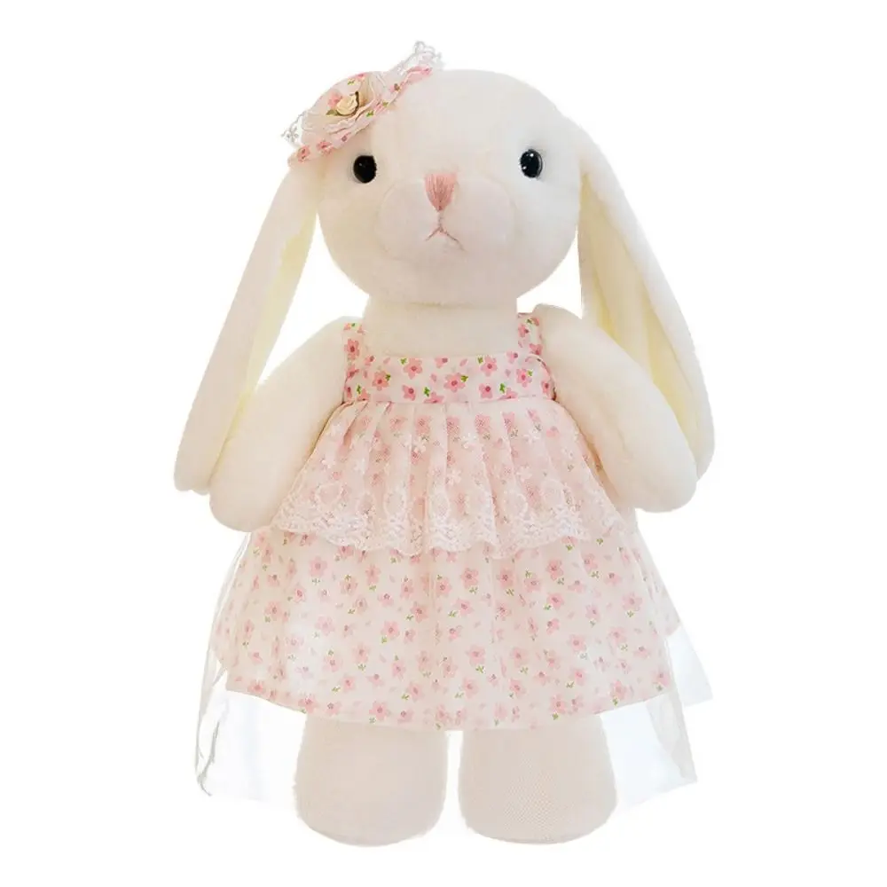 Gonna di peluche Coniglio Bambola Lop Coniglio Gonna floreale Kapok Coniglio Peluche Orecchio lungo Kawaii Bunny Bambola di pezza Amici